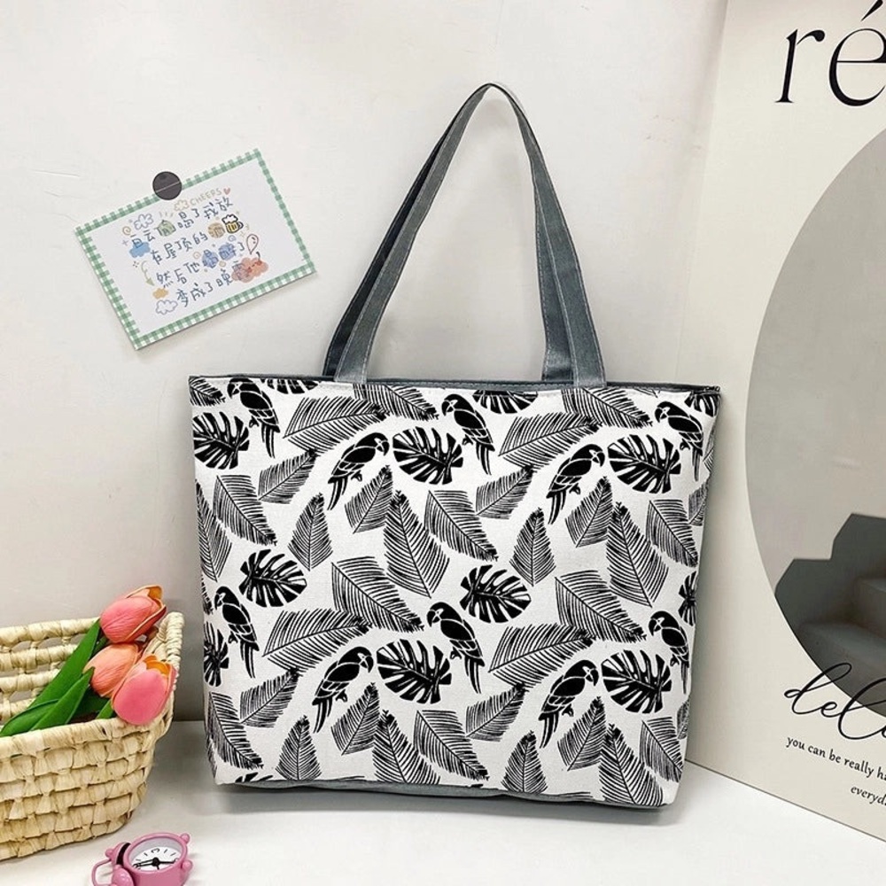 Stylish Black and White Tote Bag